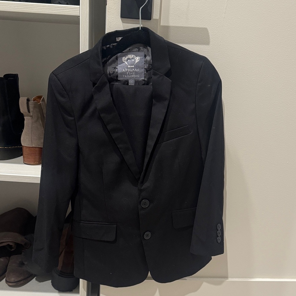 Appaman Boys' Black Tailored Blazer with pants